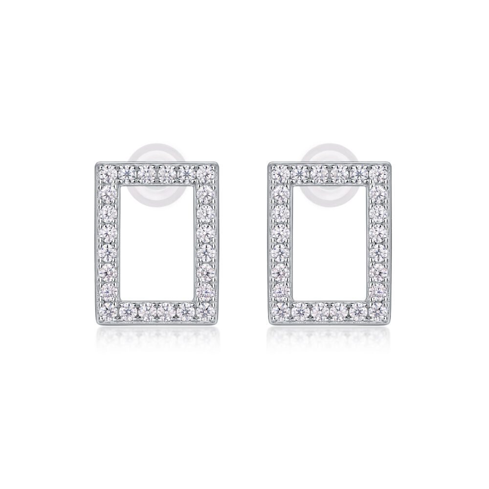 In Full Swing - Fashionable And Affordable Jewelry With Moissanite S925 Sterling Silver And Platinum-plated Stud Earrings - Image 5