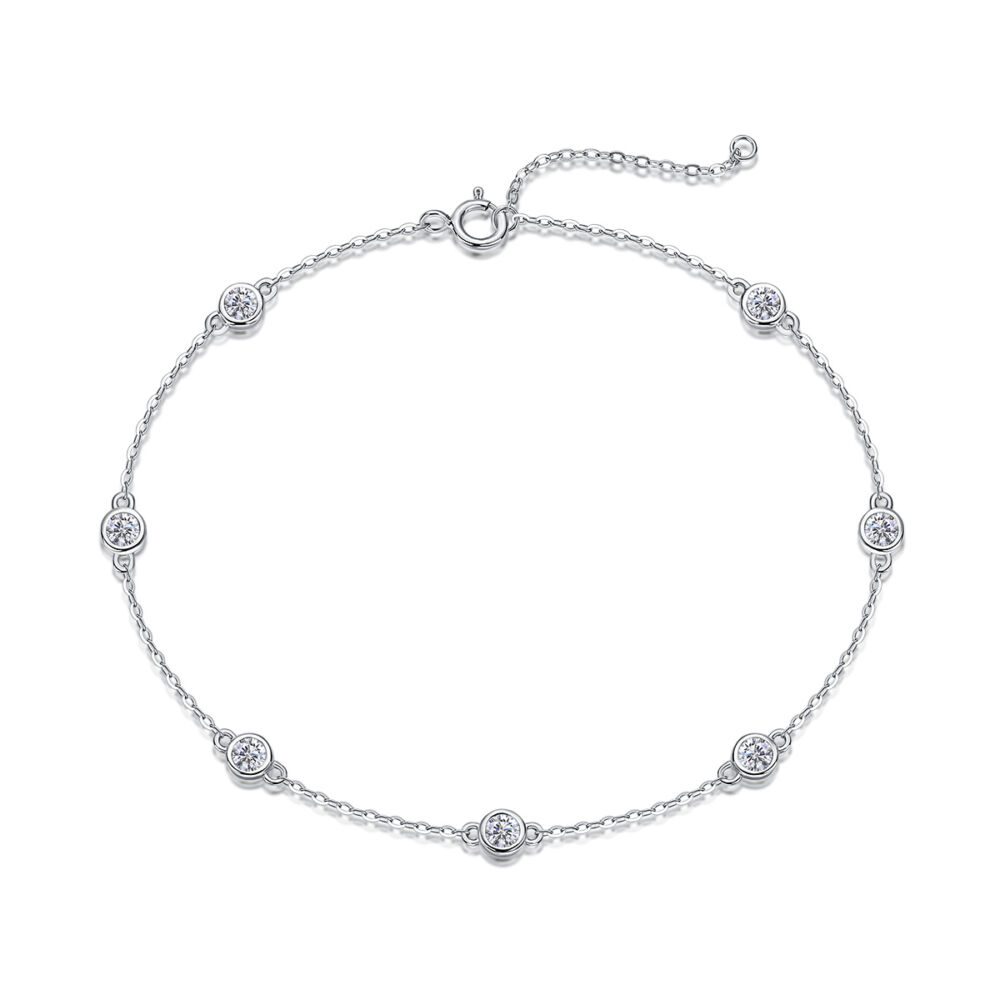Smart Bubble Luxury Fashion Mossan Diamond S925 Silver Bracelet Comparable To Natural Diamonds - Image 2