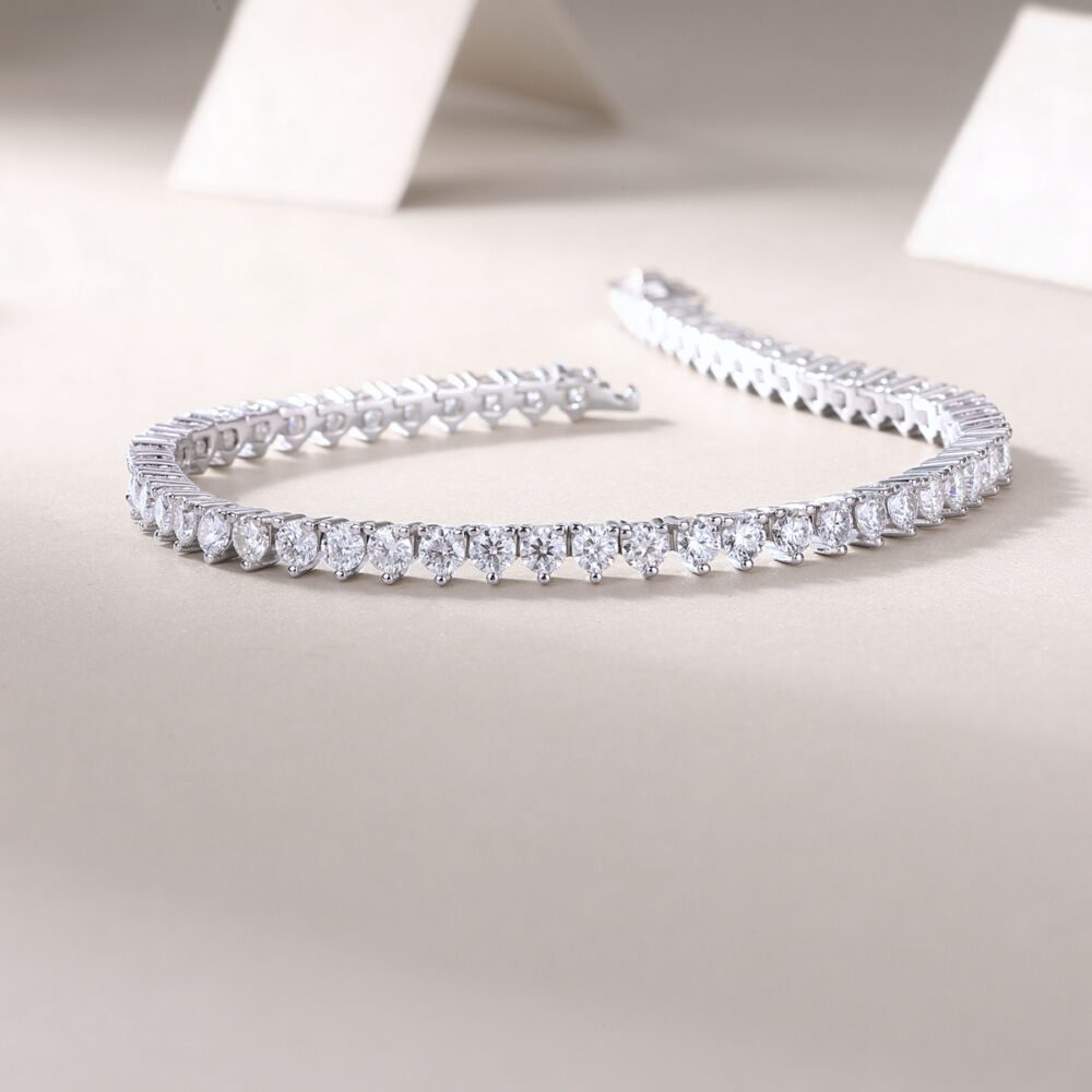 Mark Luxury Fashion Mosan Diamond S925 Silver Bracelet Comparable To Natural Diamonds - Image 3