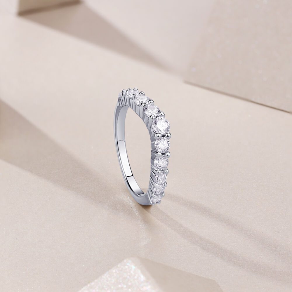 Crown Diamond Ring Wedding Ring Luxury Fashion Set Moissanite Silver Ring - Image 6
