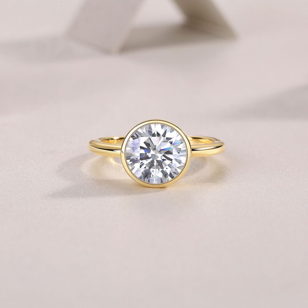 Time Bubble Large Diamond Ring Luxury Fashion Set Moissanite Silver Ring - Image 5
