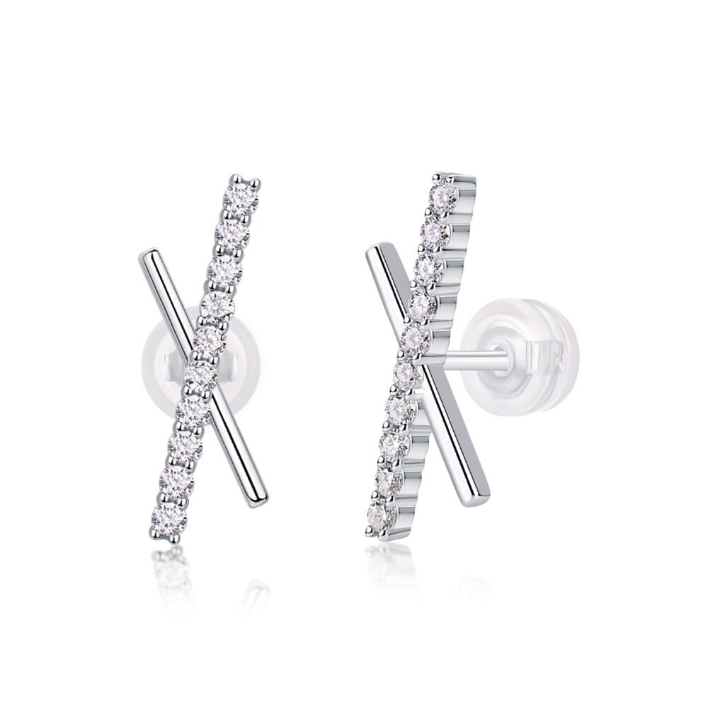 Sky Meteor Diamond Set Moissanite Silver Earrings Luxury Fashion Diamond Earrings Stud Earrings - Image 2