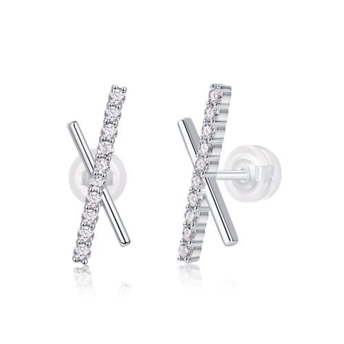 Sky Meteor Diamond Set Moissanite Silver Earrings Luxury Fashion Diamond Earrings Stud Earrings