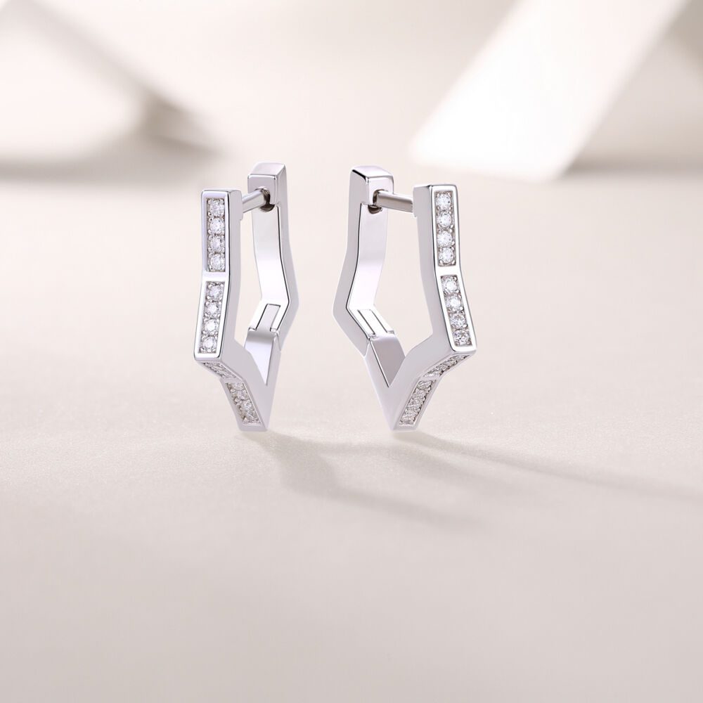 Galaxy Wandering Diamond Set Moissanite Silver Earrings Luxury Fashion Diamond Earrings Stud Earrings - Image 3