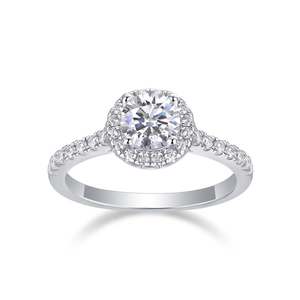 Hug Your Lover With A Large Diamond Ring Luxury Fashion Set With Moissanite Silver Ring - Image 4