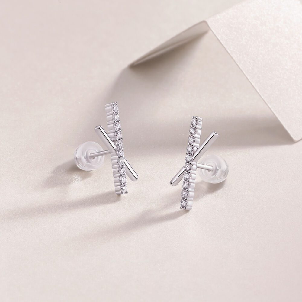 Sky Meteor Diamond Set Moissanite Silver Earrings Luxury Fashion Diamond Earrings Stud Earrings - Image 3