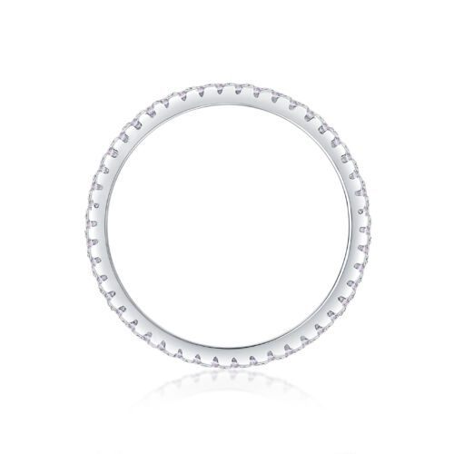 Three Row Diamond Ring Luxury Fashion Set Moissanite Silver Ring