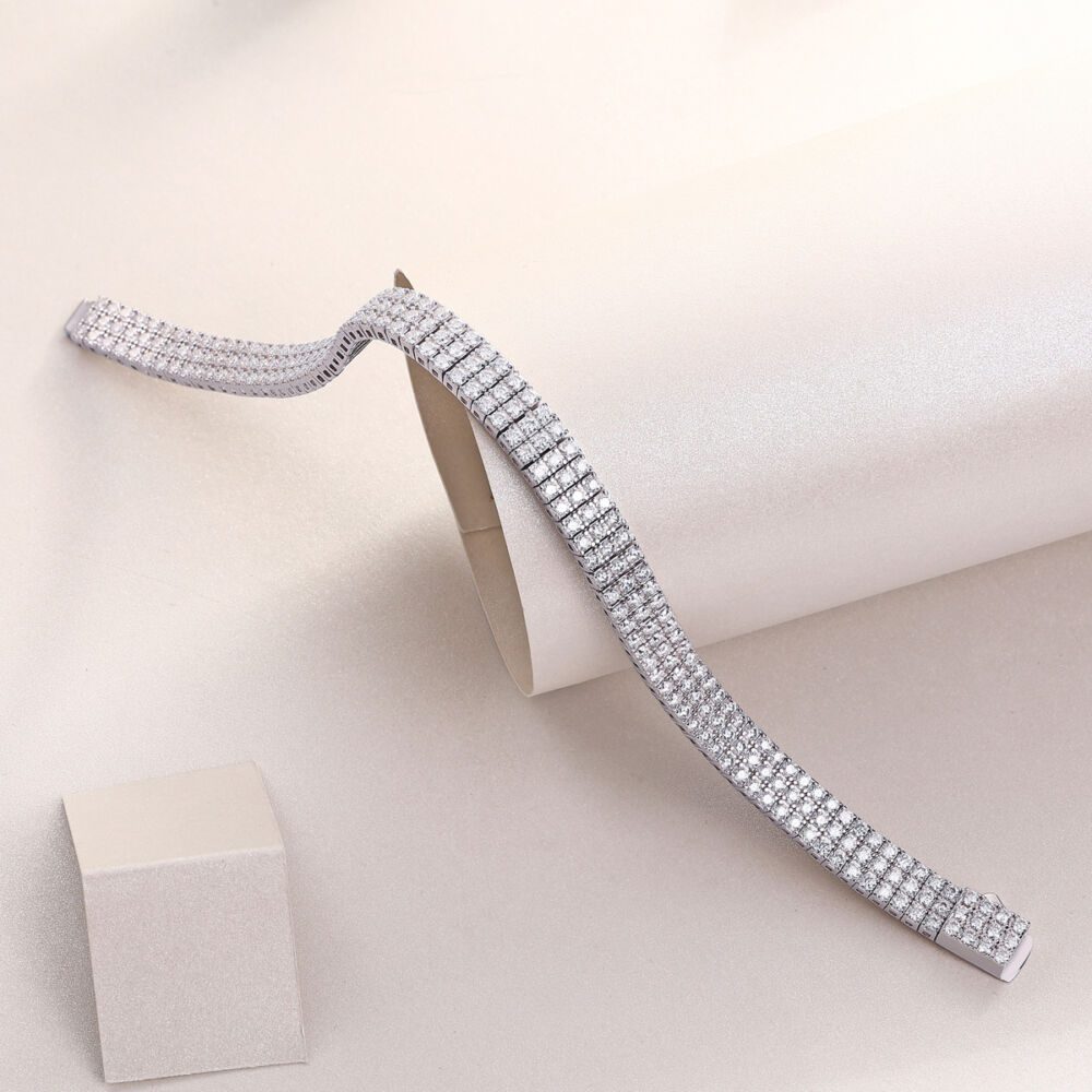 Chain Guanghua Luxury Fashion Mosan Diamond S925 Silver Bracelet Comparable To Natural Diamonds - Image 3
