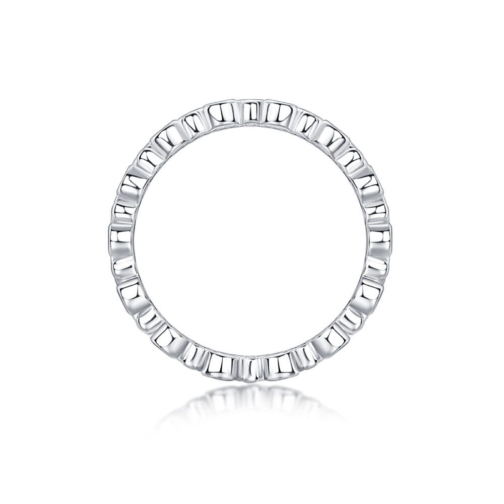 Multi-row Diamond Ring Luxury Fashion Set Moissanite Silver Ring - Image 4