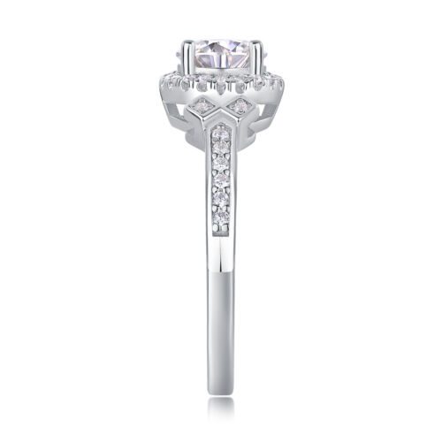 Lighthouse Large Diamond Ring Luxury Fashion Set Moissanite Silver Ring
