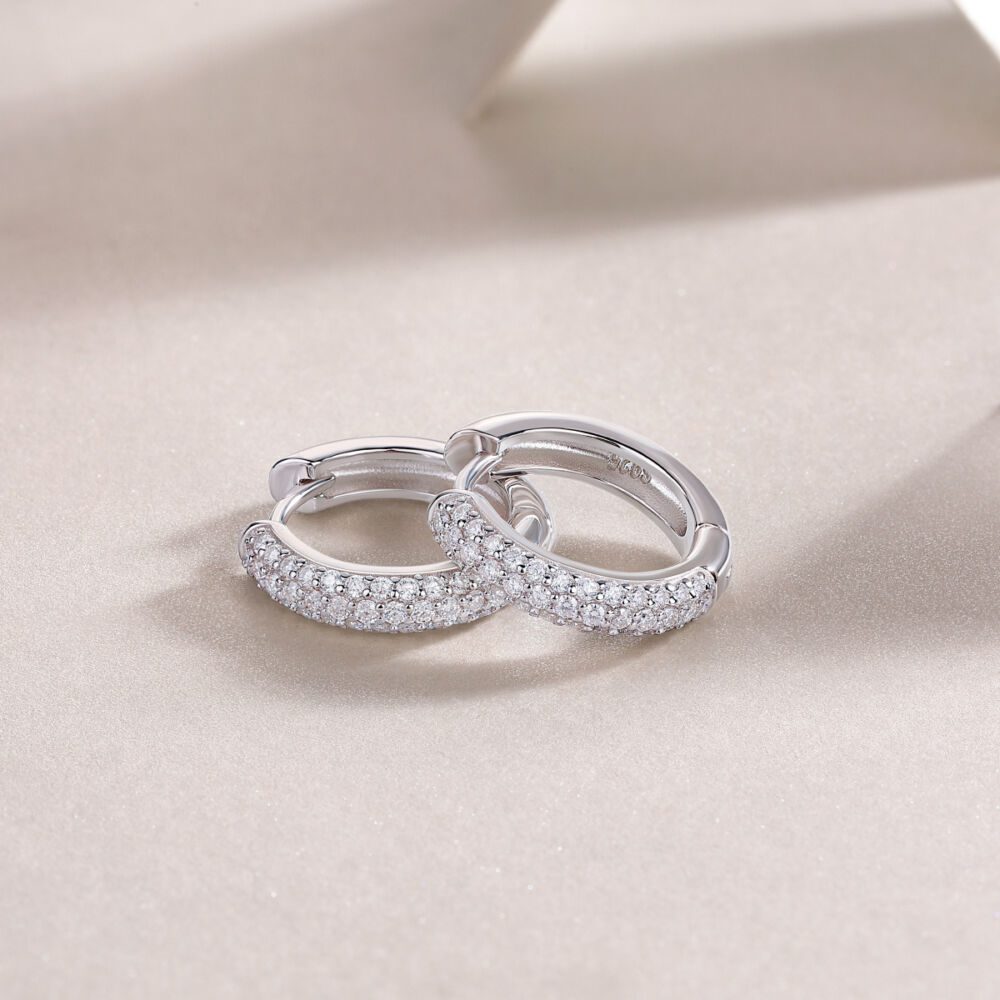 Corner Star Diamond Set Moissanite Silver Earrings Luxury Fashion Diamond Earrings Stud Earrings - Image 4