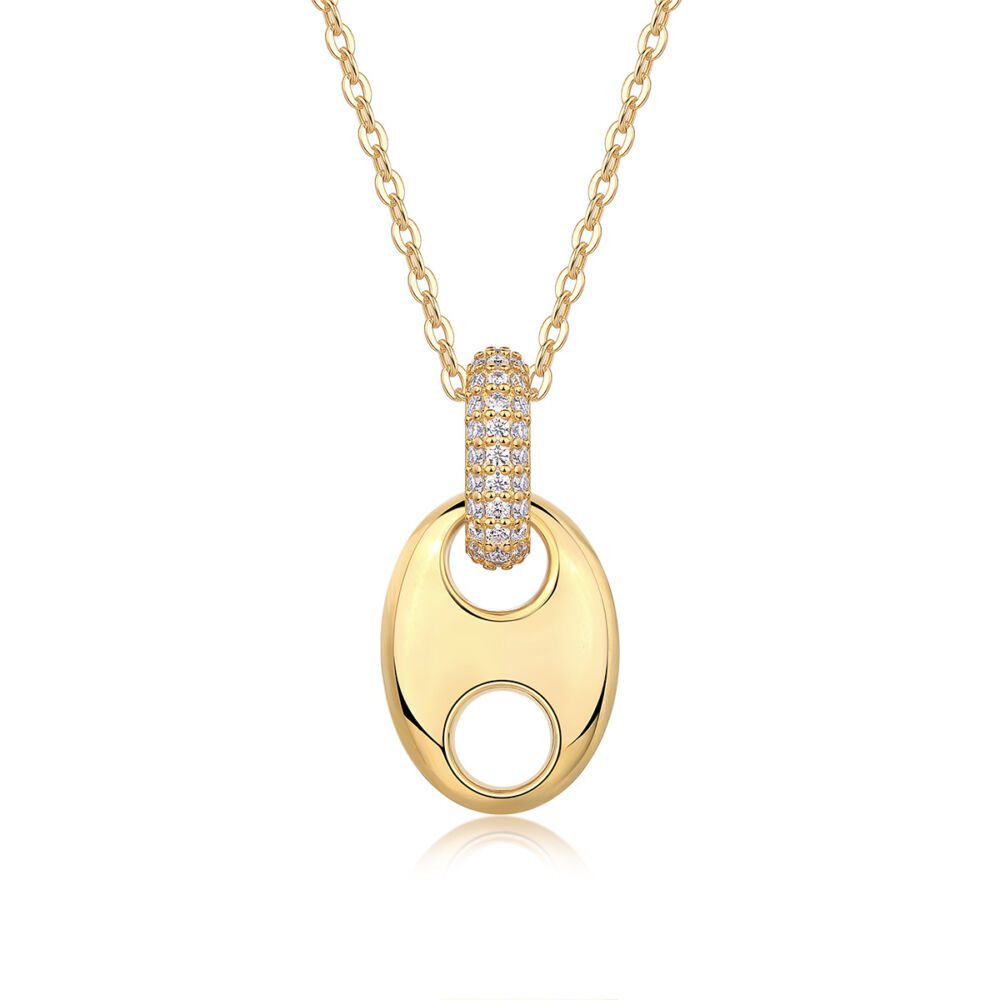 Cloud Roll And Cloud Spread - A Fashionable And Trendy Diamond Pendant Necklace Set With Moissanite S925 Sterling Silver And Gold Plating - Image 4