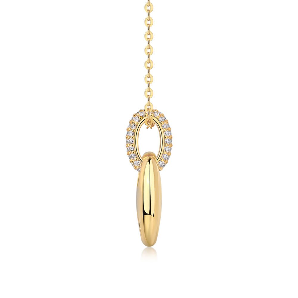Cloud Roll And Cloud Spread - A Fashionable And Trendy Diamond Pendant Necklace Set With Moissanite S925 Sterling Silver And Gold Plating - Image 3
