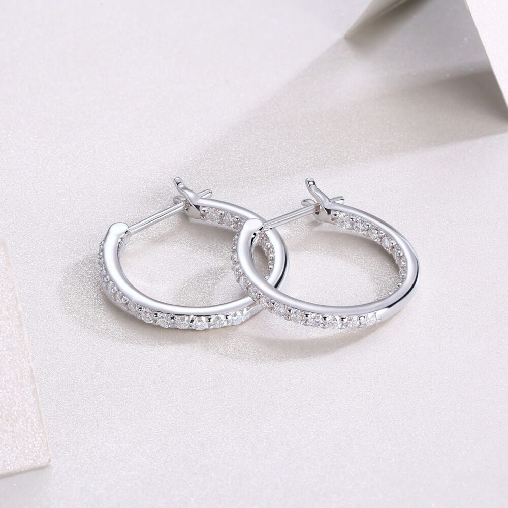 Streamer Diamond Set With Moissanite Silver Earrings Luxury Fashion Diamond Earrings Stud Earrings - Image 4