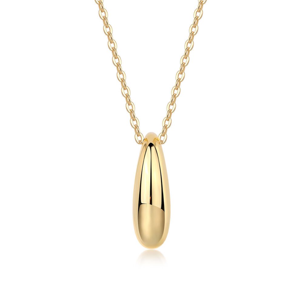 First Encounter - A Fashionable And Trendy Diamond Pendant Necklace Set With Moissanite S925 Sterling Silver And Gold Plating - Image 4