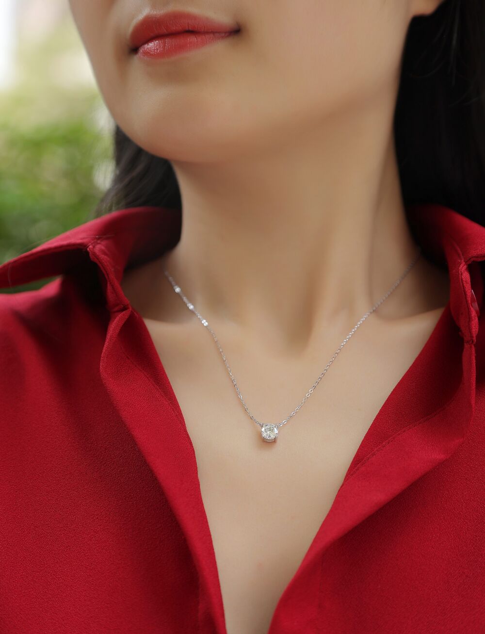 My Heart Will Last Forever - Affordable Diamond Jewelry Necklace Pendant Set With 1-carat And 2-carat Moissan Diamonds, S925 Sterling Silver And Platinum Plating. Fashionable And Trendy Jewelry - Image 3