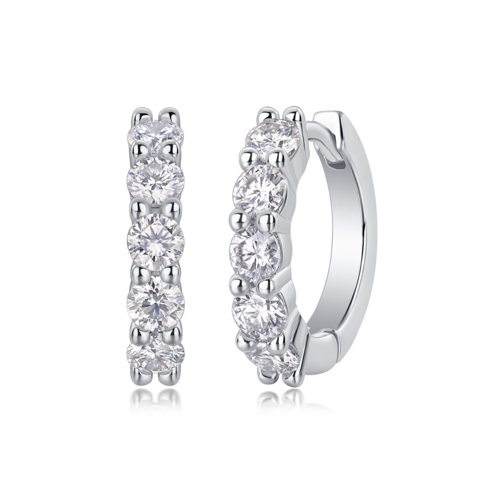 Dawn Diamond Set With Moissanite Silver Earrings Luxury Fashion Diamond Earrings Stud Earrings - Image 2