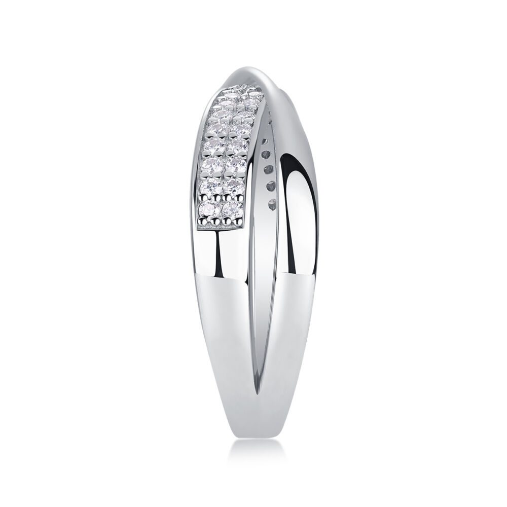 Wrap Around The Diamond Ring Luxury Fashion Set Moissanite Silver Ring - Image 7
