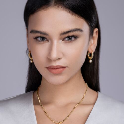 Wish Light - A Fashionable And Trendy Diamond Jewelry Necklace Pendant Set With Pear-shaped Moissanite S925 Sterling Silver And Gold Plating