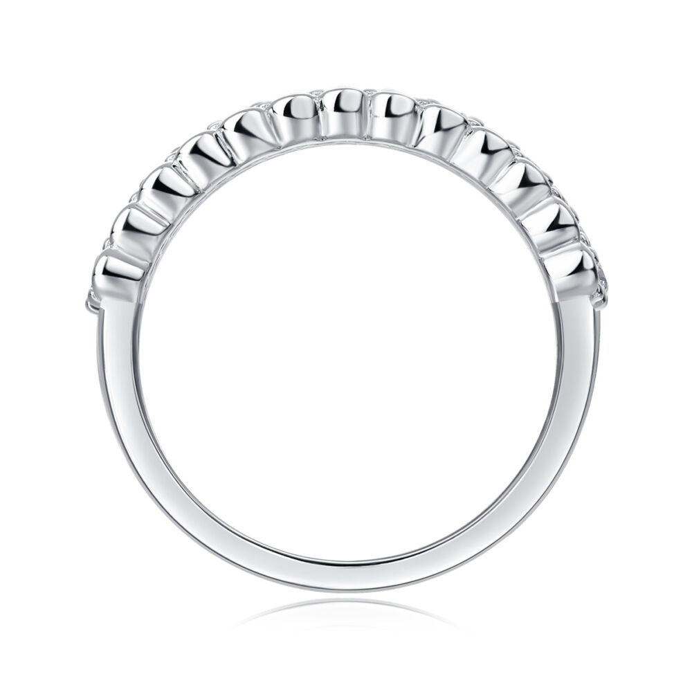 Multi-row Diamond Ring Luxury Fashion Set Moissanite Silver Ring - Image 4