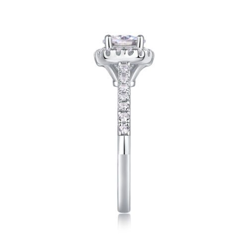 Hug Your Lover With A Large Diamond Ring Luxury Fashion Set With Moissanite Silver Ring