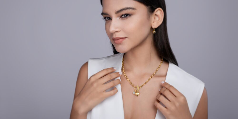 Meteor Wish - A Fashionable And Trendy Necklace Pendant Diamond Jewelry Necklace Set With 1-carat Moissanite S925 Sterling Silver And Gold Plating - Image 6