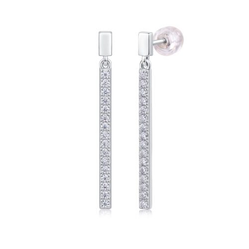 Jumping Diamond Set Moissanite Silver Earrings Luxury Fashion Diamond Earrings Stud Earrings