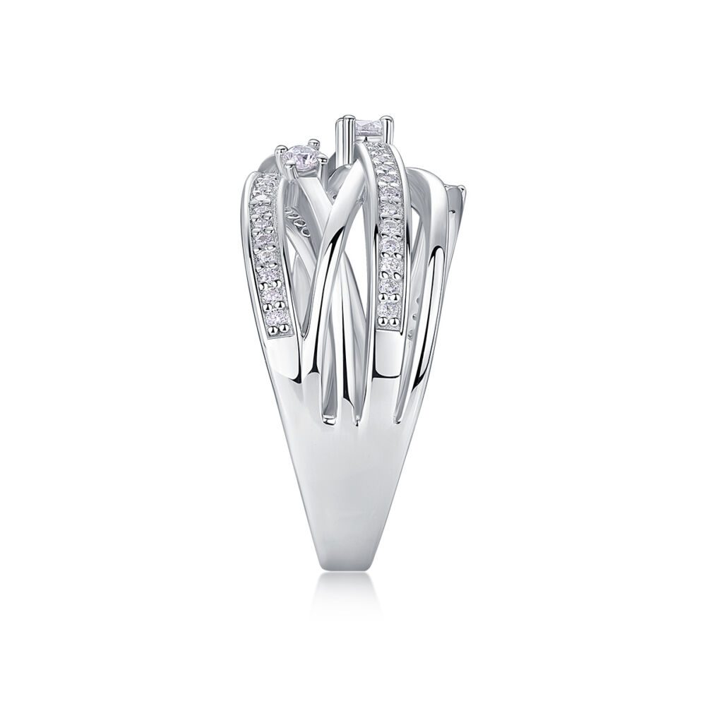 Star Ring Diamond Ring Luxury Fashion Set Moissanite Silver Ring - Image 2