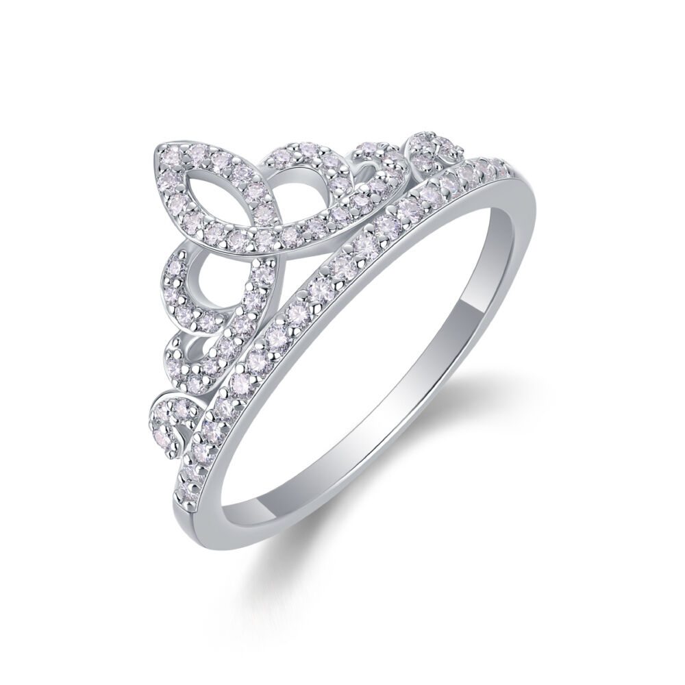 Crown Diamond Ring Luxury And Stylish Moissanite Silver Ring - Image 3