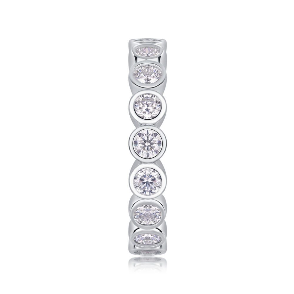 Diamond Ring Luxury Fashion Set Moissanite Silver Ring - Image 2