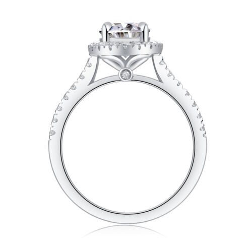 Audrey Large Diamond Ring Luxury Fashion Set Moissanite Silver Ring