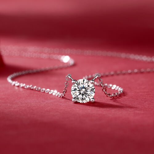 My Heart Will Last Forever - Affordable Diamond Jewelry Necklace Pendant Set With 1-carat And 2-carat Moissan Diamonds, S925 Sterling Silver And Platinum Plating. Fashionable And Trendy Jewelry