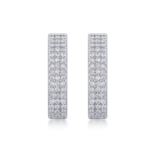 Slow Pace Diamond Set Moissanite Silver Earrings Luxury Fashion Diamond Earrings Stud Earrings
