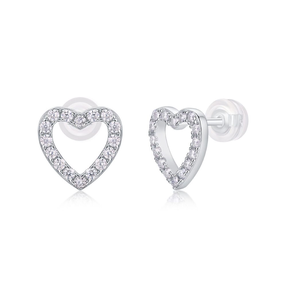 From The Heart - Fashionable, Trendy And Affordable Jewelry With Moissanite S925 Sterling Silver And Platinum-plated Stud Earrings - Image 6