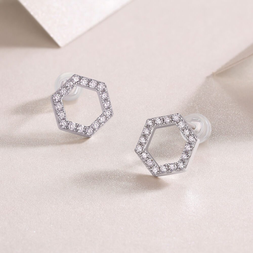 Empowering The Future - Fashionable, Trendy And Affordable Jewelry With Moissanite S925 Sterling Silver And Platinum-plated Stud Earrings - Image 2