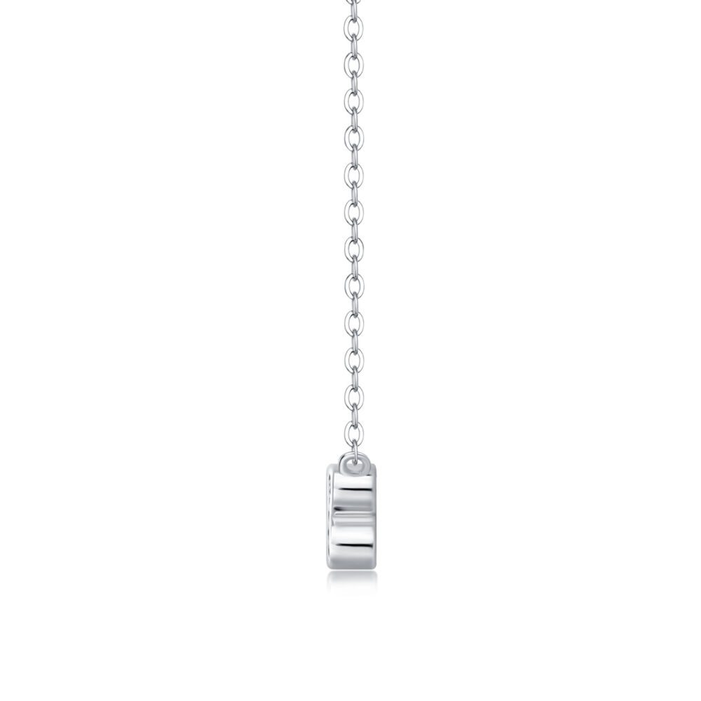 White Dew Luxury Fashion Diamond Pendant Necklace Set With Mosan Diamond Silver Ornaments - Image 2