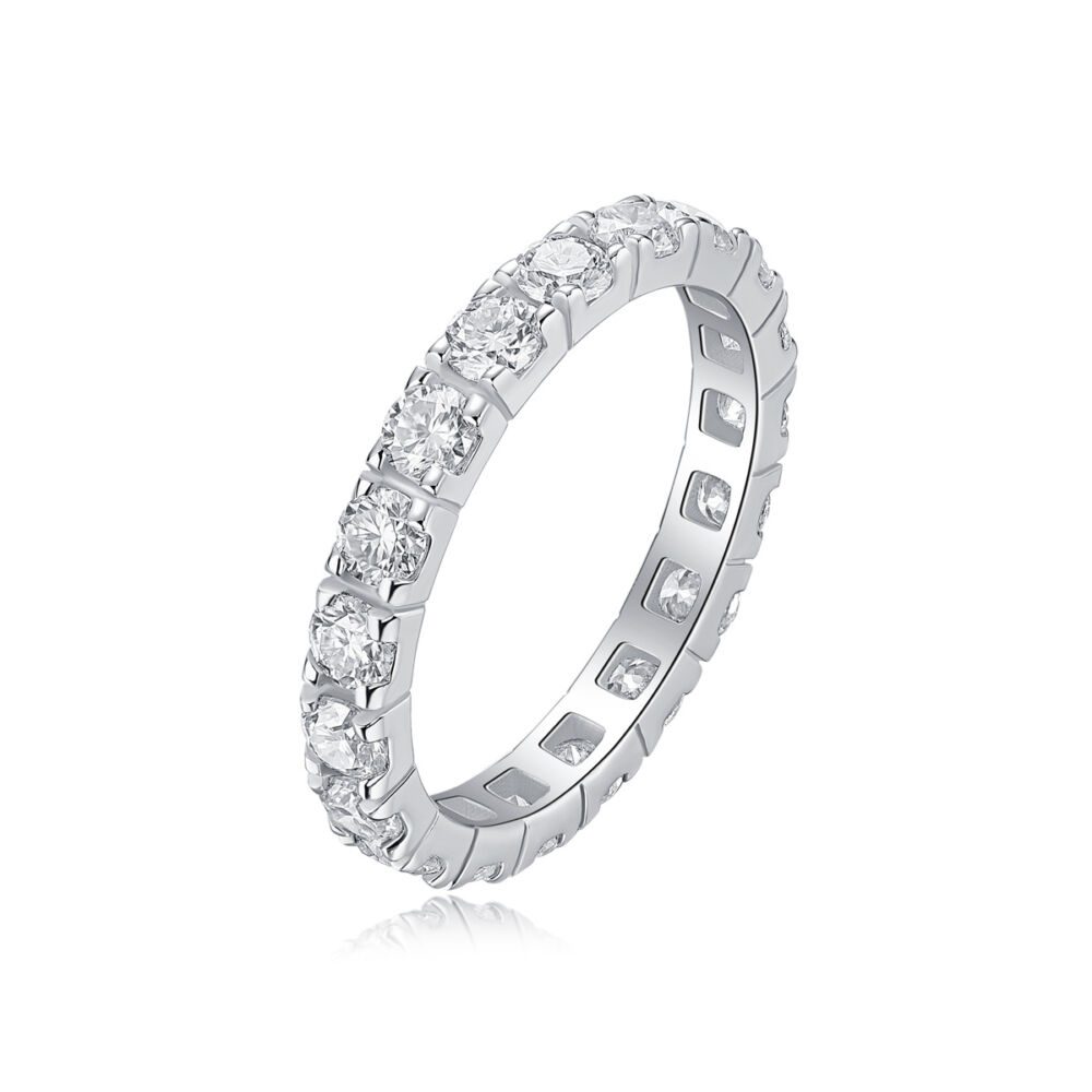 Starry Sky Diamond Ring Luxury Fashion Set Moissanite Silver Ring - Image 7
