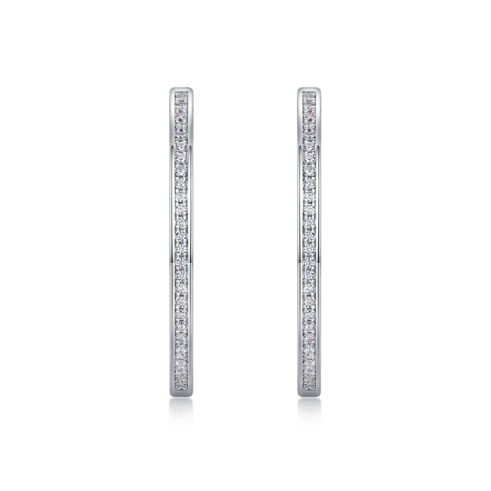 Born Female Master Luxury Fashion Diamond Earrings Stud Inlaid With Mosan Diamond Silver Jewelry