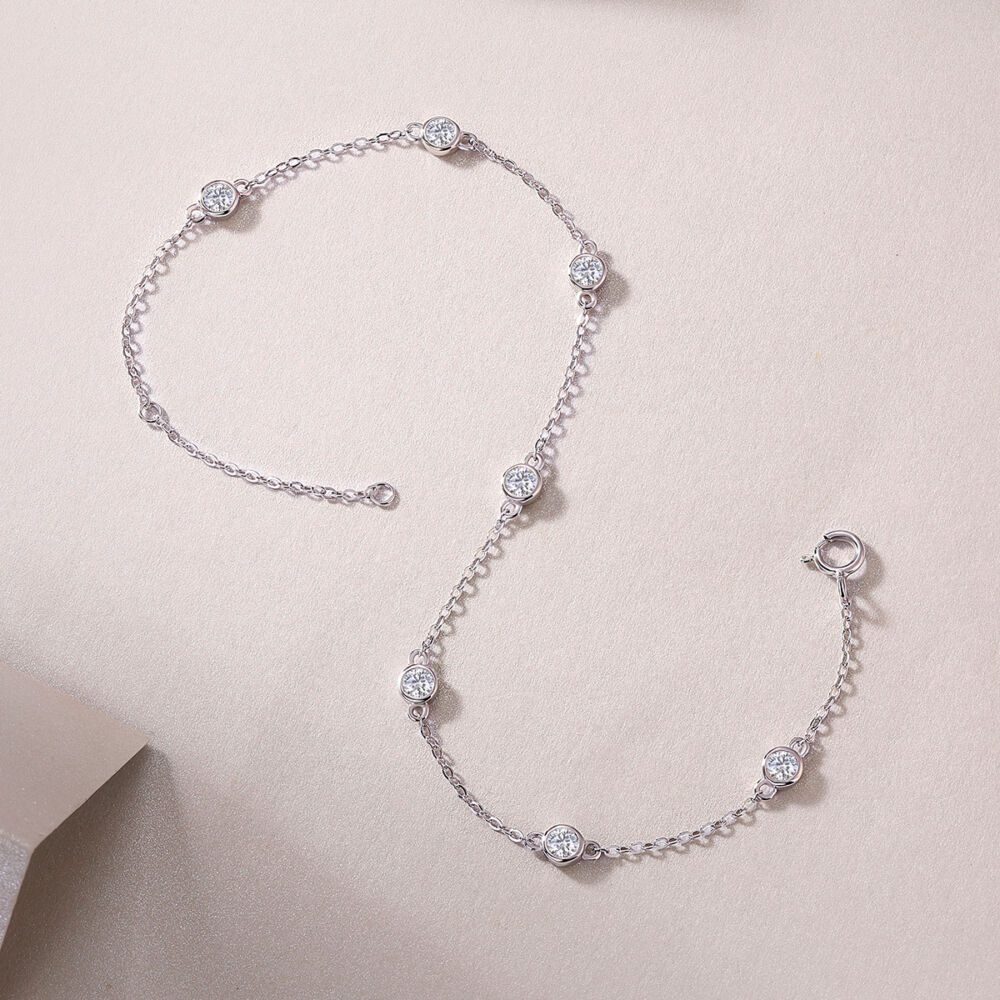 Smart Bubble Luxury Fashion Mossan Diamond S925 Silver Bracelet Comparable To Natural Diamonds - Image 4
