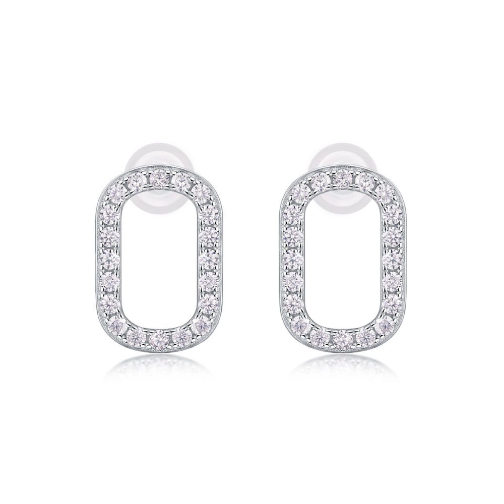 Return To Simplicity - Fashionable, Trendy And Affordable Jewelry Set With Moissanite S925 Sterling Silver And Platinum-plated Stud Earrings - Image 6