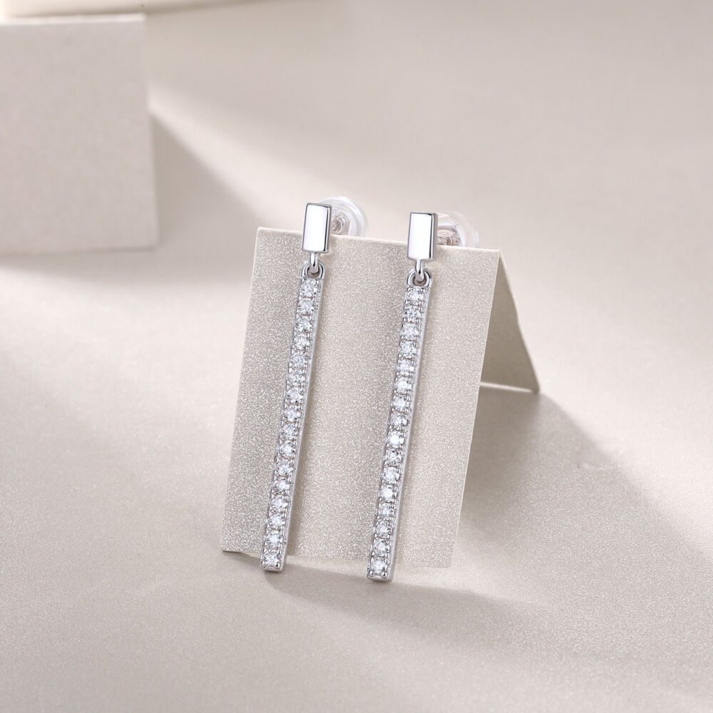 Jumping Diamond Set Moissanite Silver Earrings Luxury Fashion Diamond Earrings Stud Earrings - Image 3