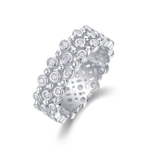 Multi-row Diamond Ring Luxury Fashion Set Moissanite Silver Ring