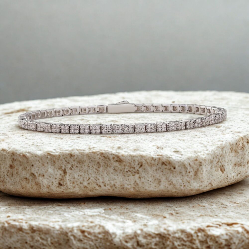 Piano Poet Luxurious Fashion Set Mosan Diamond S925 Silver Bracelet Rivaling Natural Diamonds - Image 2