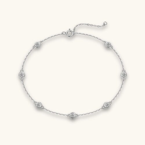 Smart Bubble Luxury Fashion Mossan Diamond S925 Silver Bracelet Comparable To Natural Diamonds